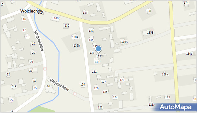 Wojciechów, Wojciechów, 133, mapa Wojciechów
