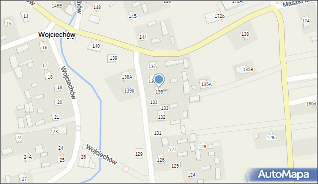 Wojciechów, Wojciechów, 135, mapa Wojciechów