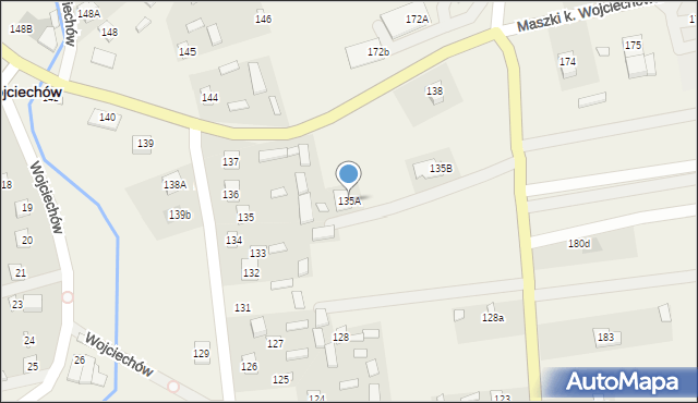 Wojciechów, Wojciechów, 135A, mapa Wojciechów