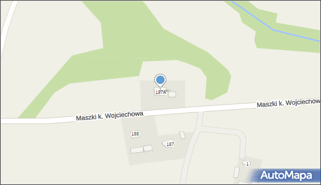 Wojciechów, Wojciechów, 187A, mapa Wojciechów