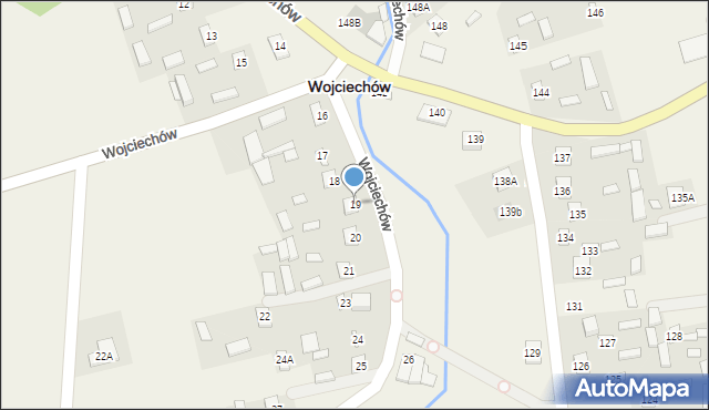 Wojciechów, Wojciechów, 19, mapa Wojciechów