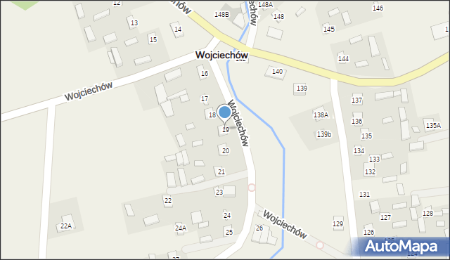 Wojciechów, Wojciechów, 19, mapa Wojciechów