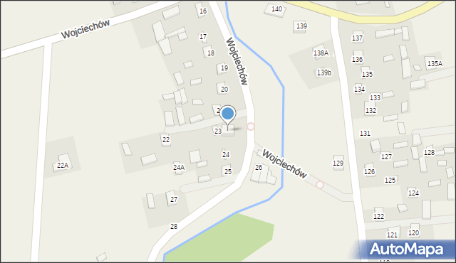 Wojciechów, Wojciechów, 23A, mapa Wojciechów