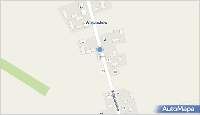 Wojciechów, Wojciechów, 16, mapa Wojciechów