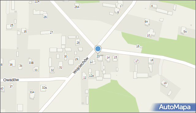 Wojciechów, Wojciechów, 13, mapa Wojciechów