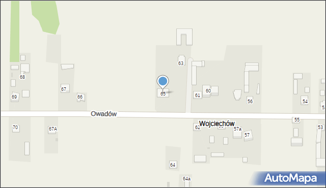 Wojciechów, Wojciechów, 65, mapa Wojciechów
