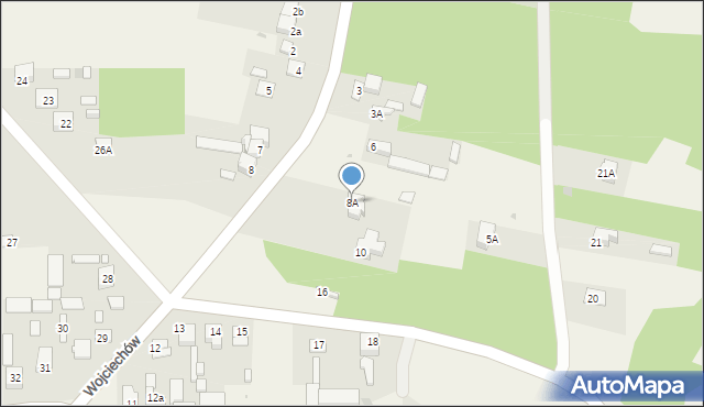 Wojciechów, Wojciechów, 8A, mapa Wojciechów
