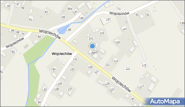 Wojciechów, Wojciechów, 105, mapa Wojciechów