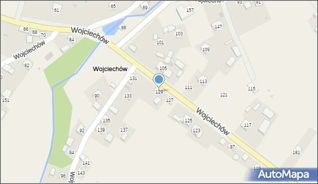 Wojciechów, Wojciechów, 129, mapa Wojciechów