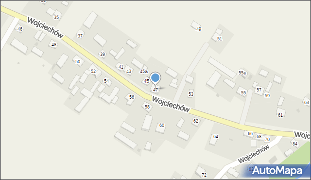 Wojciechów, Wojciechów, 47, mapa Wojciechów