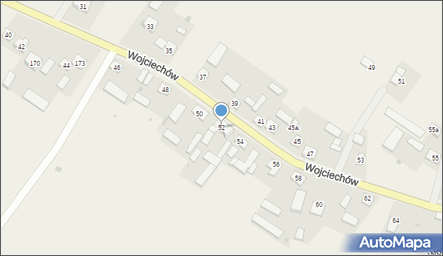 Wojciechów, Wojciechów, 52, mapa Wojciechów