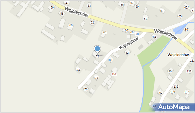 Wojciechów, Wojciechów, 72, mapa Wojciechów