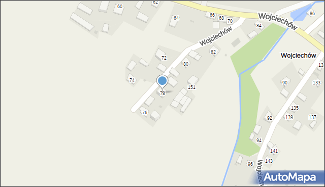 Wojciechów, Wojciechów, 78, mapa Wojciechów