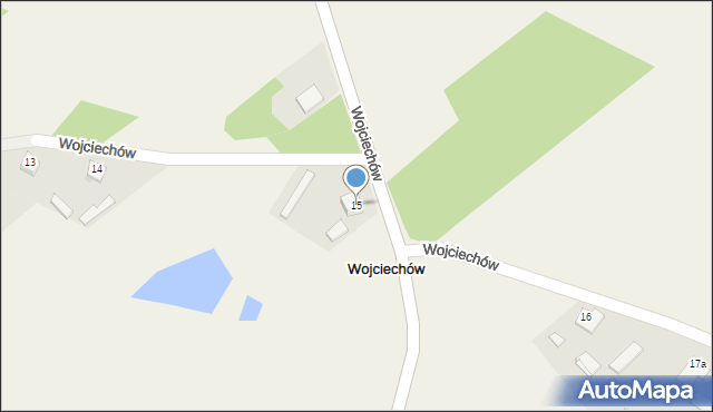 Wojciechów, Wojciechów, 15, mapa Wojciechów