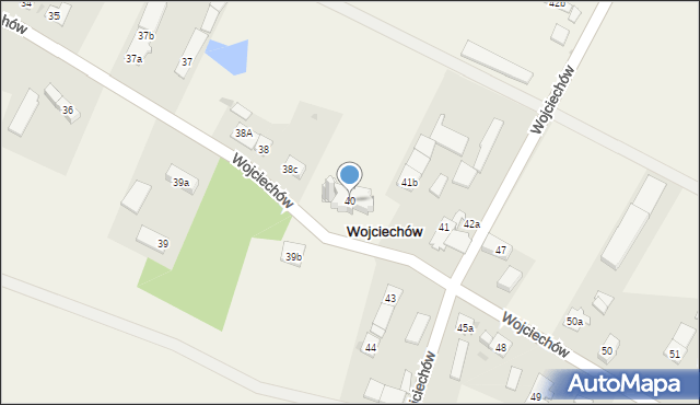 Wojciechów, Wojciechów, 40, mapa Wojciechów