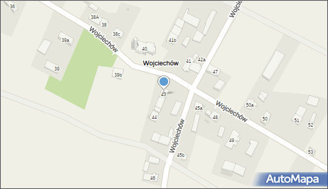 Wojciechów, Wojciechów, 43, mapa Wojciechów