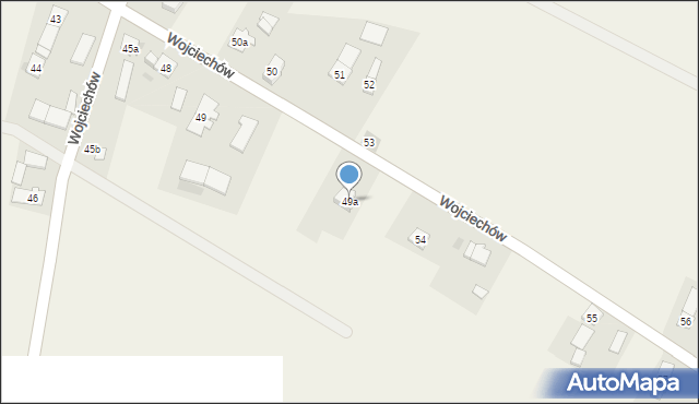 Wojciechów, Wojciechów, 49a, mapa Wojciechów