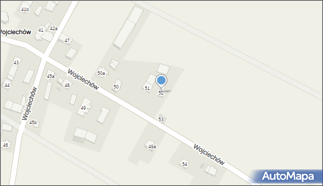 Wojciechów, Wojciechów, 52, mapa Wojciechów