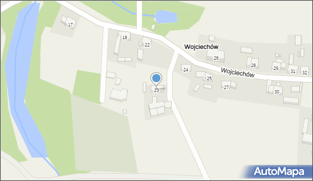 Wojciechów, Wojciechów, 23, mapa Wojciechów