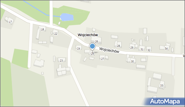 Wojciechów, Wojciechów, 25, mapa Wojciechów
