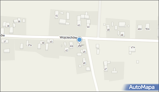 Wojciechów, Wojciechów, 45a, mapa Wojciechów