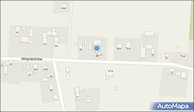 Wojciechów, Wojciechów, 49, mapa Wojciechów