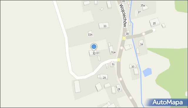 Wojciechów, Wojciechów, 32, mapa Wojciechów