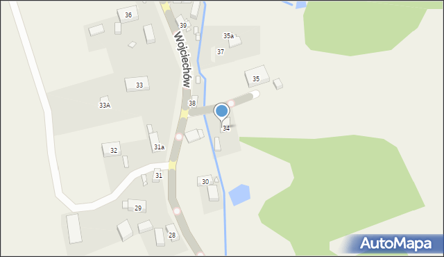 Wojciechów, Wojciechów, 34a, mapa Wojciechów