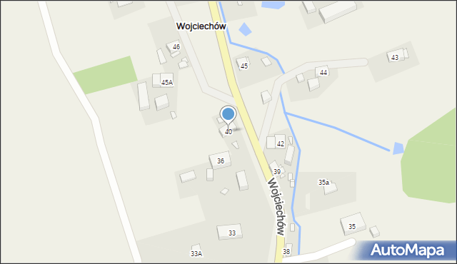 Wojciechów, Wojciechów, 40, mapa Wojciechów