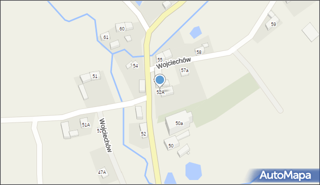 Wojciechów, Wojciechów, 52A, mapa Wojciechów