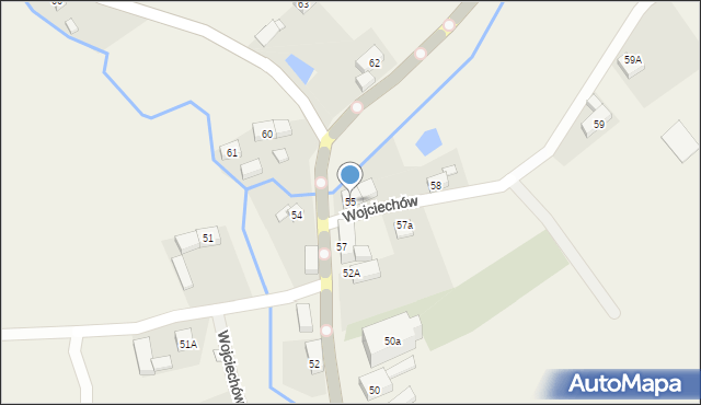 Wojciechów, Wojciechów, 55, mapa Wojciechów