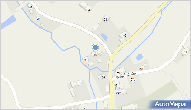 Wojciechów, Wojciechów, 60, mapa Wojciechów