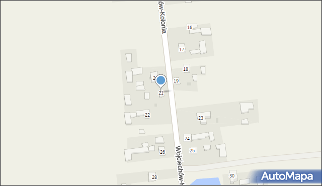 Wojciechów-Kolonia, Wojciechów-Kolonia, 21, mapa Wojciechów-Kolonia