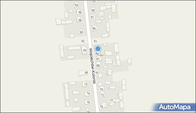 Wojciechów-Kolonia, Wojciechów-Kolonia, 65, mapa Wojciechów-Kolonia