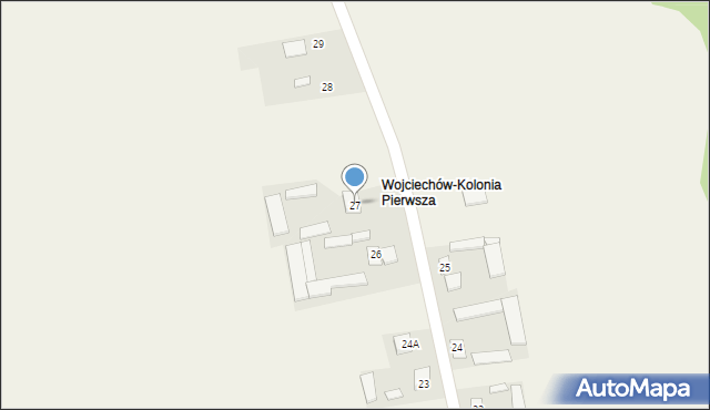 Wojciechów-Kolonia Pierwsza, Wojciechów-Kolonia Pierwsza, 27, mapa Wojciechów-Kolonia Pierwsza