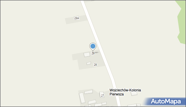 Wojciechów-Kolonia Pierwsza, Wojciechów-Kolonia Pierwsza, 29, mapa Wojciechów-Kolonia Pierwsza