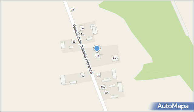 Wojciechów-Kolonia Pierwsza, Wojciechów-Kolonia Pierwsza, 31b, mapa Wojciechów-Kolonia Pierwsza