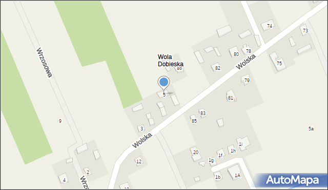 Wojciechowice, Wolska, 5, mapa Wojciechowice