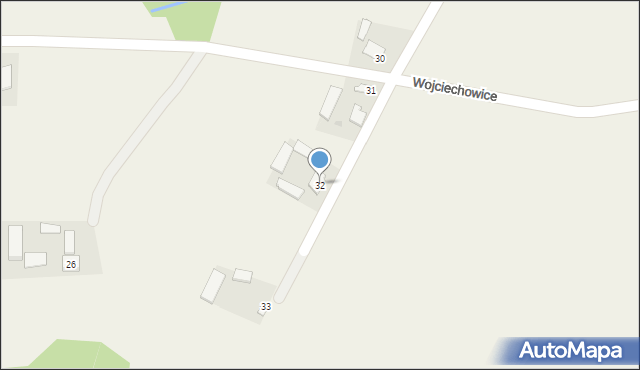 Wojciechowice, Wojciechowice, 32, mapa Wojciechowice