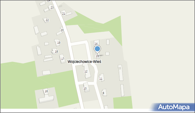 Wojciechowice, Wojciechowice, 13, mapa Wojciechowice
