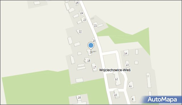 Wojciechowice, Wojciechowice, 19, mapa Wojciechowice