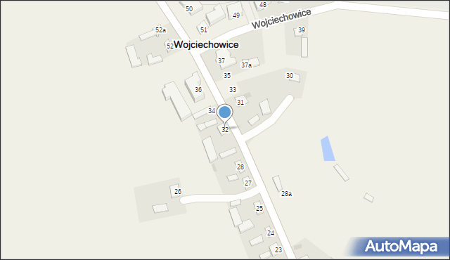 Wojciechowice, Wojciechowice, 32, mapa Wojciechowice