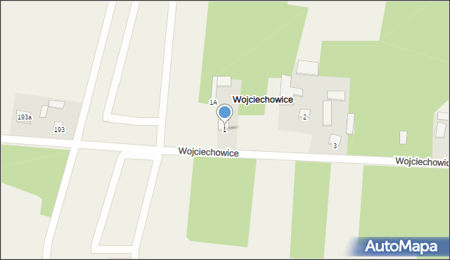 Wojciechowice, Wojciechowice, 1, mapa Wojciechowice