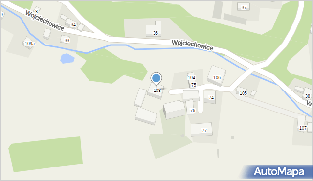 Wojciechowice, Wojciechowice, 108, mapa Wojciechowice