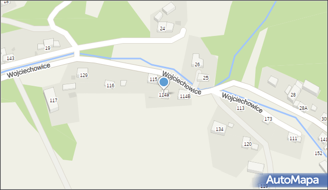 Wojciechowice, Wojciechowice, 114a, mapa Wojciechowice