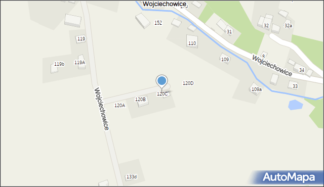 Wojciechowice, Wojciechowice, 120C, mapa Wojciechowice