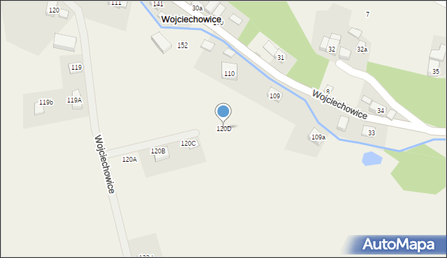 Wojciechowice, Wojciechowice, 120D, mapa Wojciechowice