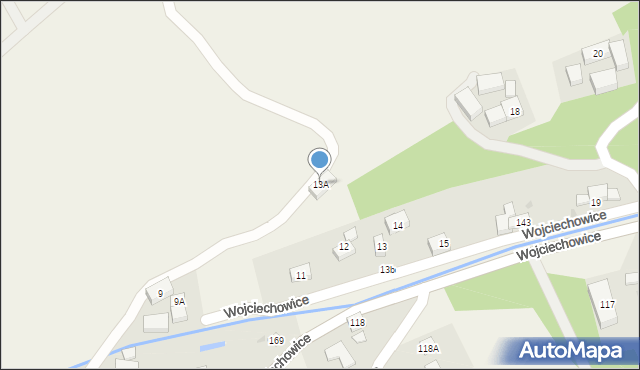 Wojciechowice, Wojciechowice, 13A, mapa Wojciechowice