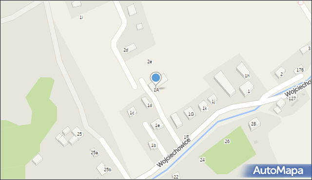 Wojciechowice, Wojciechowice, 1A, mapa Wojciechowice