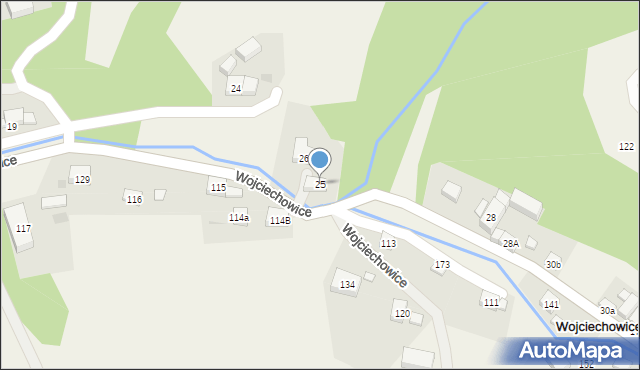 Wojciechowice, Wojciechowice, 25, mapa Wojciechowice